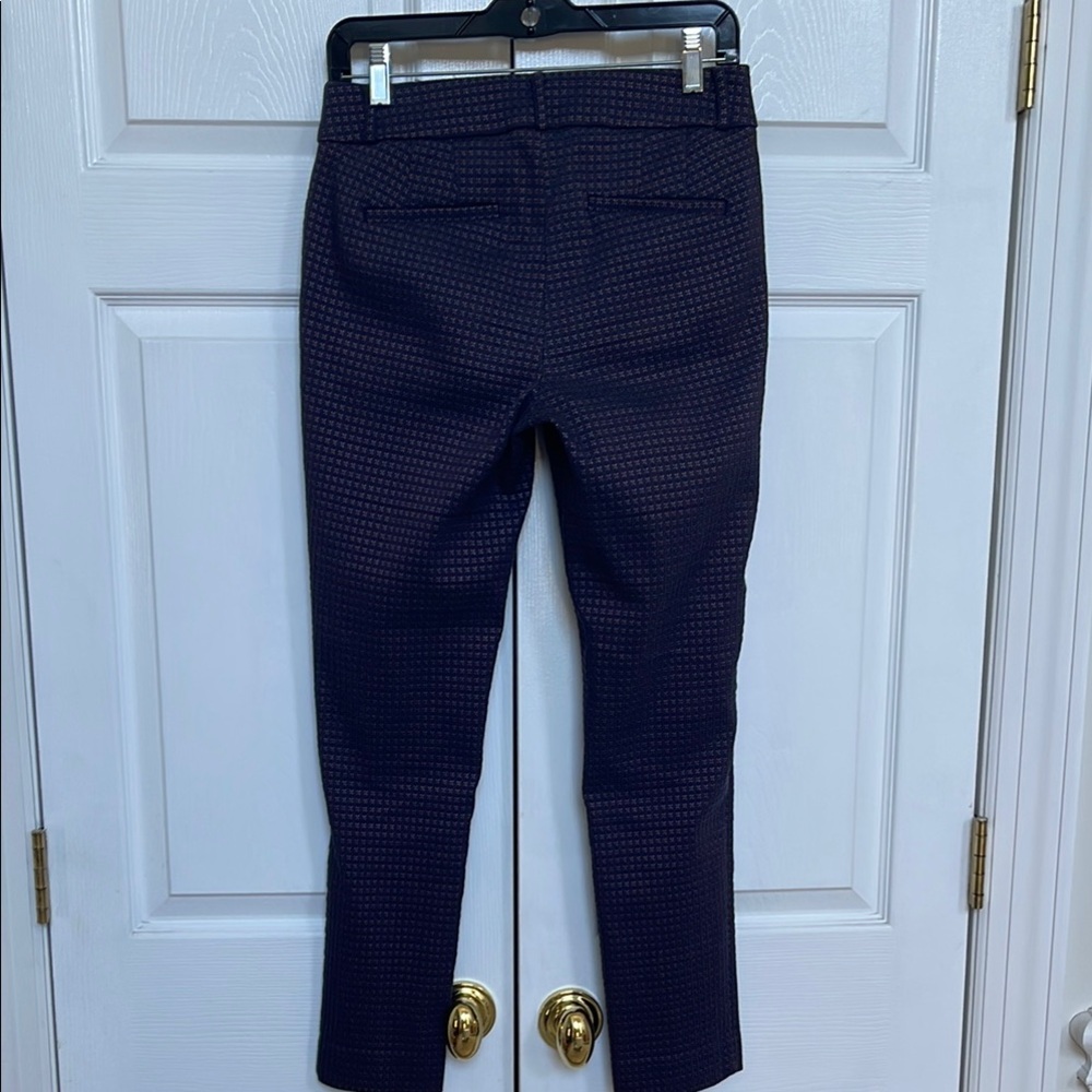 Loft Navy Patterned Pants - image 3